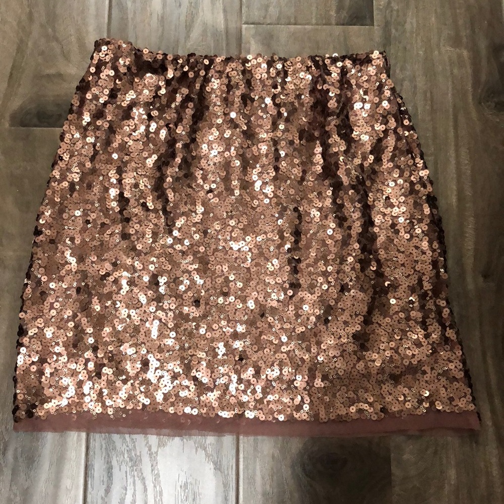 Rose gold sequence skirt